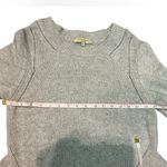 Silvia Novelli Italy cashmere wool tight knit ribbed asymmetrical hem sweater Gray Size M Photo 10