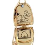 Betsey Johnson  Back To School Backpack Necklace Gold Tone Pink Photo 4