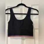 Outdoor Voices  Seamless Rib Longline Bra in Black Photo 6