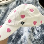 47 Brand White Cap with Pink Hearts and Star Patch Photo 2