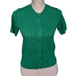 ZARA Pointelle Short Sleeve Cardigan Sweater NWT Photo 1