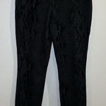 Nanette Lepore  Textured Snake Print Stretchy Leggings‎ Size Small Black Photo 0