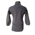 Costume National Wool and Mohair Gray Turtleneck 3/4 Puff Sleeve Tunic Sweater Size M Photo 8