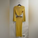 Meshki  Anna Flare Sleeve Knit  Dress Yellow Photo 2