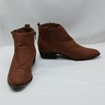 Madden Girl Holywood Ankle Boots Women's 7.5M Brown Quilted Zip Up Western Photo 1
