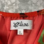 Hine Red Floral Layered Ruffles Y2K Fairy Tunic Length Top Photo 4