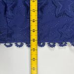 Farm Rio NWOT  3D Star Embroidery Top Blouses Shirt Blue Size S Short Sleeve Photo 13