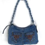 Decoded NWT Denim Purse Bag Braided Handle Embellished Pockets Jean Purse Blue Photo 9