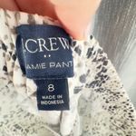 J. Crew Jamie Snake Skin Print Pull On Ankle Pants NWT size 8 White Photo 9