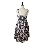 Ashley Stewart Dress Surplice Top Fit Flare Cotton Brown White Women’s Size 18 Photo 2