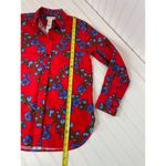 J.Crew NWT Womens Button Down Office Shirt Classic Fit Red & Blue Floral Size 2 Photo 5