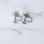 Vintage Screw On Earrings Faux Pearl Photo 5