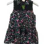 Kate Spade  Scenic Route Greenhouse Lace Yoke Top Black Pink Green Floral NEW Photo 0