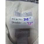 Chico's  Silver Metallic Linen Blend Sleeveless Collared Button Up Top 4 20 22 Photo 2