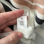 Loft  Striped Textured Mini Skirt Beige/Black Size 8 Photo 5