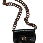 Princess Polly  Black mini crocodile faux leather shoulder crossbody purse Photo 0