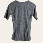 Athleta Pacifica Wrap Zip Front Short Sleeve Heather Grey Tee Size XS Photo 4