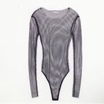 ZARA Black Studded Multicolored Mesh
Bodysuit(Size Small) Photo 2