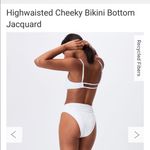 Cotton On  gathered bum Brazilian bikini bottom white petals jacquard XL new Photo 2