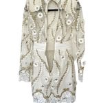 Zhivago Raise Your Hand Mini Dress Embroidered White Floral Embellished Size XS Photo 8