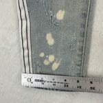 Embellish Distressed Ripped Denim Jeans White Stripe Light Wash Womens Size 28 Blue Photo 4