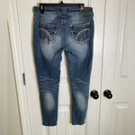 Women ripped Jeans Size 9 distressed straight leg denim jeans Blue Photo 1