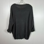 Wishlist  Dark Gray Lightweight Slouchy Oversized Pocket Half Sleeve Sweater M/L Photo 4