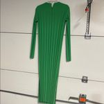 Awake A.W.A.K.E. MODE GREEN PLEATED MIDI DRESS FR 34/ US XS Photo 8