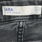 ZARA  Z1975 Denim Womens Black High Rise Side Fringe Stretch‎ Skinny Jeans 6 Photo 8