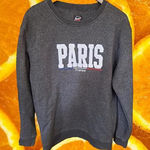 Hello Paris, Paris France Gray and White Sweatshirt Size XL‎ Photo 0