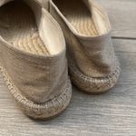 J.Crew Cap Toe Spain Espadrilles Neutral leather/linen Black Size 7.5 Photo 4