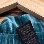 Daytrip ‎ Teal Velvet Button Down Tunic Top Size XL Photo 5