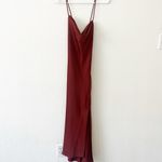 ASTR NEW  Gaia Slip Midi Dress Brown‎ Sz Small Revolve Photo 4
