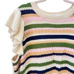 Eloquii Women’s Multicolor Swearter Top with Ruffle Sleeve Details 22/24 Photo 2