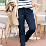 Banana Republic  Sloan Slim Ankle Pants navy Blue Size 4 office workwear Photo 0