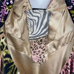 Mori Lee  Formal Gown Maxi Animal Print Plunging Neckline Sleeveless Size 4 Photo 7