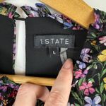 1. State  Womens Floral Blouse Sz Large‎ Ruffle Mock Neck Flutter Sleeve Casual Photo 6