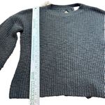 Pink Rose Olive Green Chunky Knit Cropped Sweater Cable Twisted Back Size S Cozy Photo 5