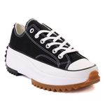 Converse Run Star Hike Lo Platform - Black/ White/Gum Mens 7/Womens 8.5 B63 Photo 0
