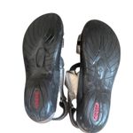 Rieker Antistress Sandals US 8.5 Metallic Leather Comfort Strappy Walking Shoe Gray Photo 5