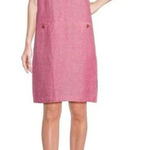 J. McLaughlin  Rue Linen Shift Dress Peony Pink Medium Beach Resort Summer Size S Photo 0