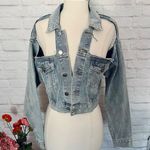 Boutique Chain Back Denim Jacket Photo 0