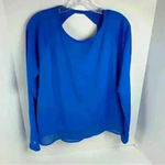FILA  Sport Women's Long Sleeve Top Blue M Moisture-Wicking Quick-Dry Open Back Photo 1