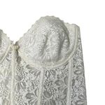 Frederick's of Hollywood Vintage  Bustier Corset White Lace Lingerie Size 38DD Photo 3