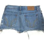 Hollister  Super Short Frayed Mini Skirt Sz 3 Photo 1