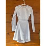 Lulus  Sparkling Stunner White Rhinestone Cutout Long Sleeve Mini Dress Party S Photo 2