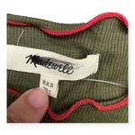 Madewell Womens green Contrast-Stitched Crewneck Crop Tee Photo 2