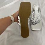 Gorglitter Eclectic Metallic Silver Flip Flop Thong Sandals US 12 / 12.5 Photo 3