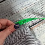 Talbots 22W Wide-Leg Crop Chino Pants Black/White Pinstripe Photo 3