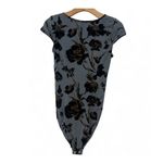 Free People  | M | Wowzers Bodysuit Blue Combo Sexy Tie-Front Top Floral Cutout Photo 5